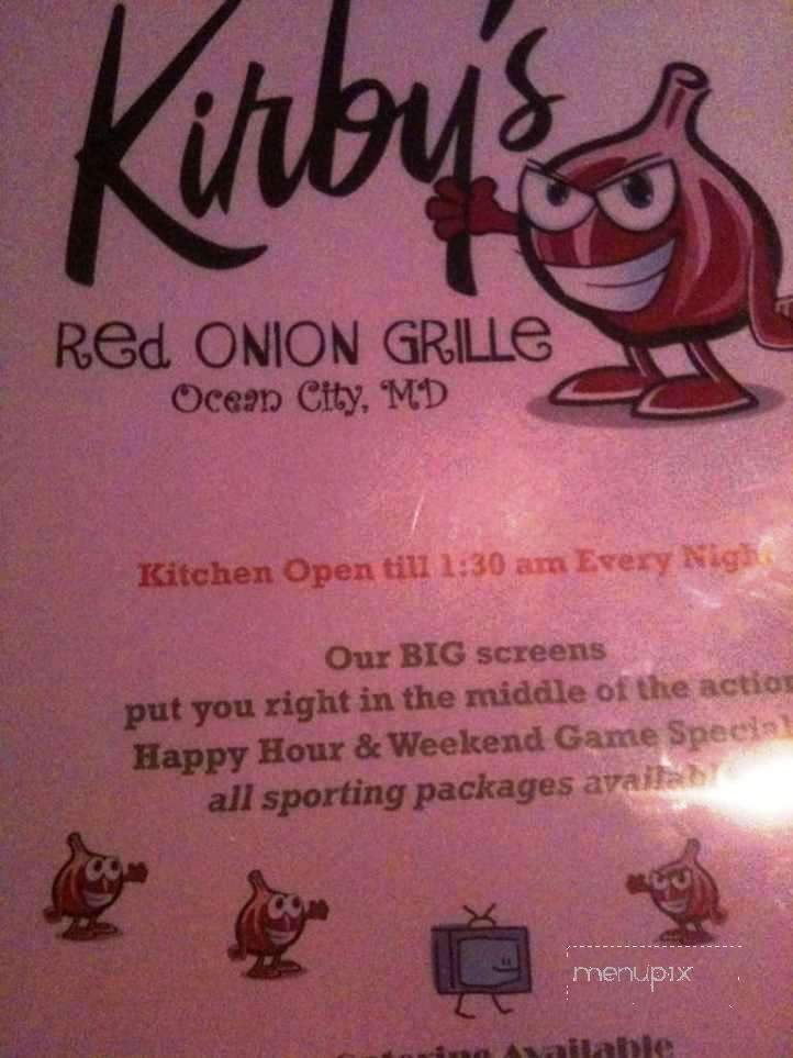 /192371/Kirbys-Red-Onion-Grille-Menu-Ocean-City-MD - Ocean City, MD