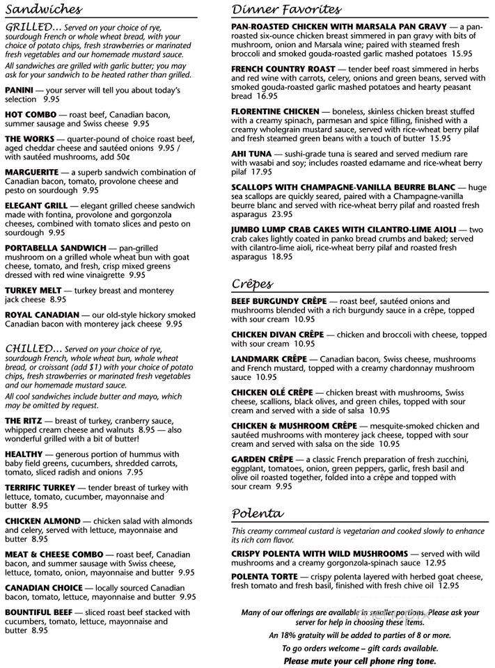 Landmark Cafe & Creperie - Galesburg, IL menu_pic