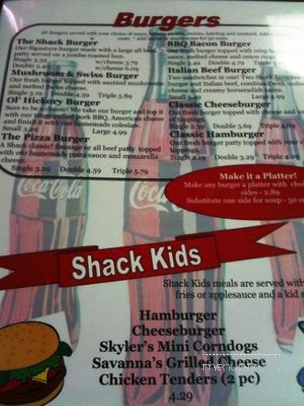Shack - Clinton, IL menu_pic