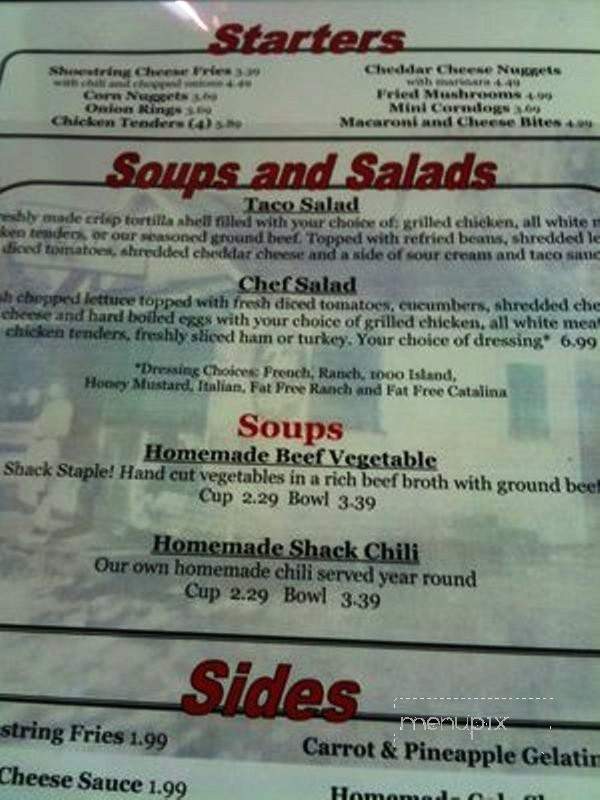 Shack - Clinton, IL menu_pic