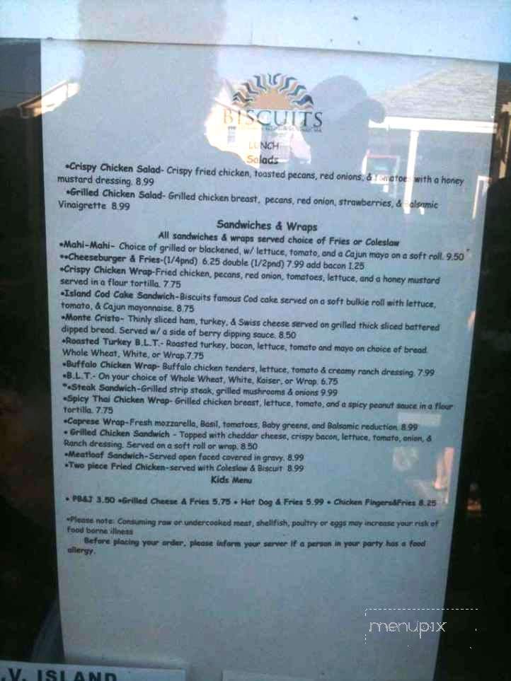 Biscuits - Oak Bluffs, MA menu_pic