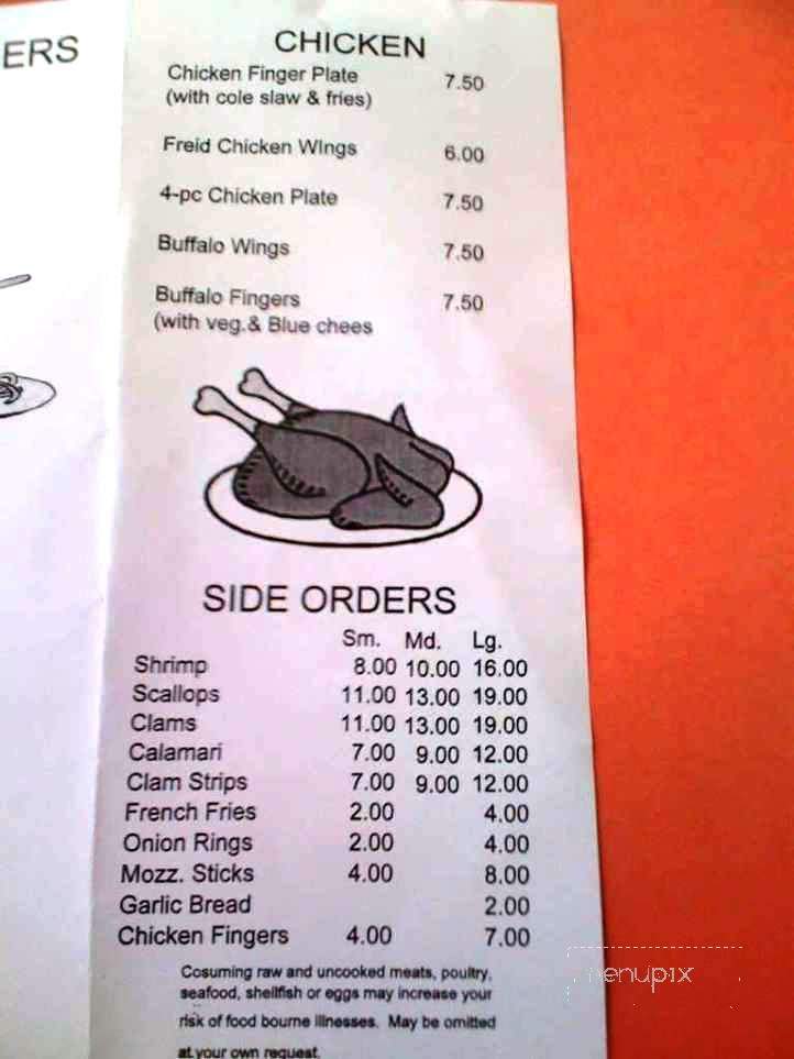 Nantasket Seafood - Hull, MA menu_pic