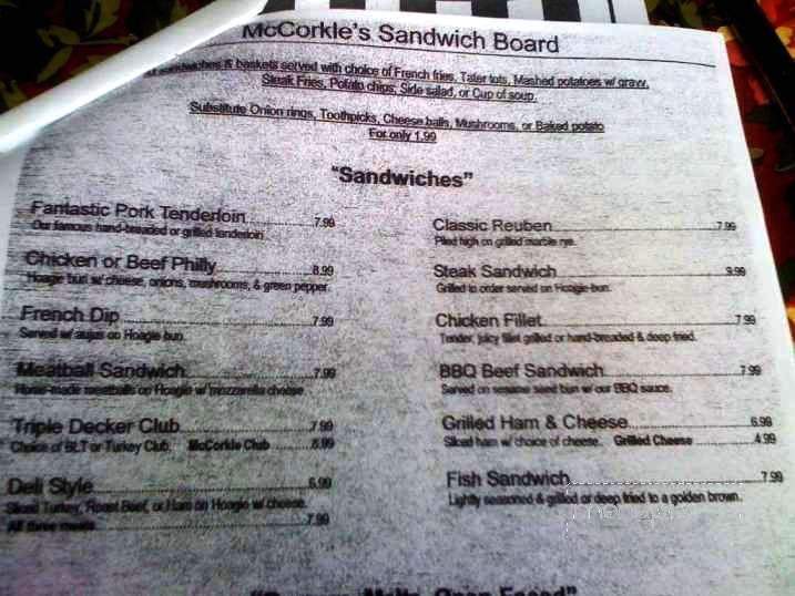 McCorkle's - Cameron, MO menu_pic