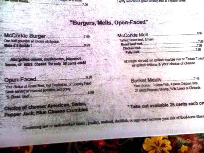 McCorkle's - Cameron, MO menu_pic
