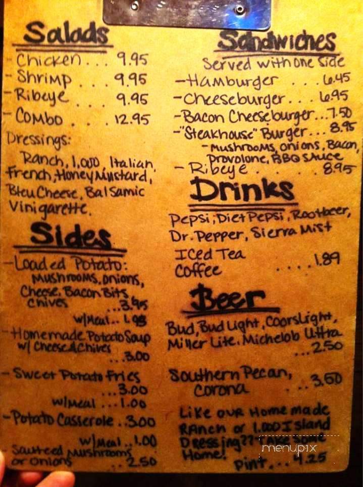 Cheryl's Steakhouse - Ocean Springs, MS menu_pic
