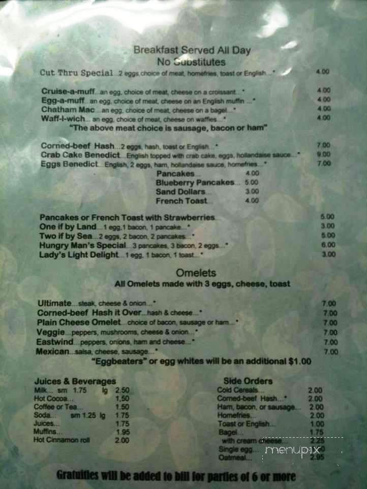 Sandi's Diner - Chatham, MA menu_pic