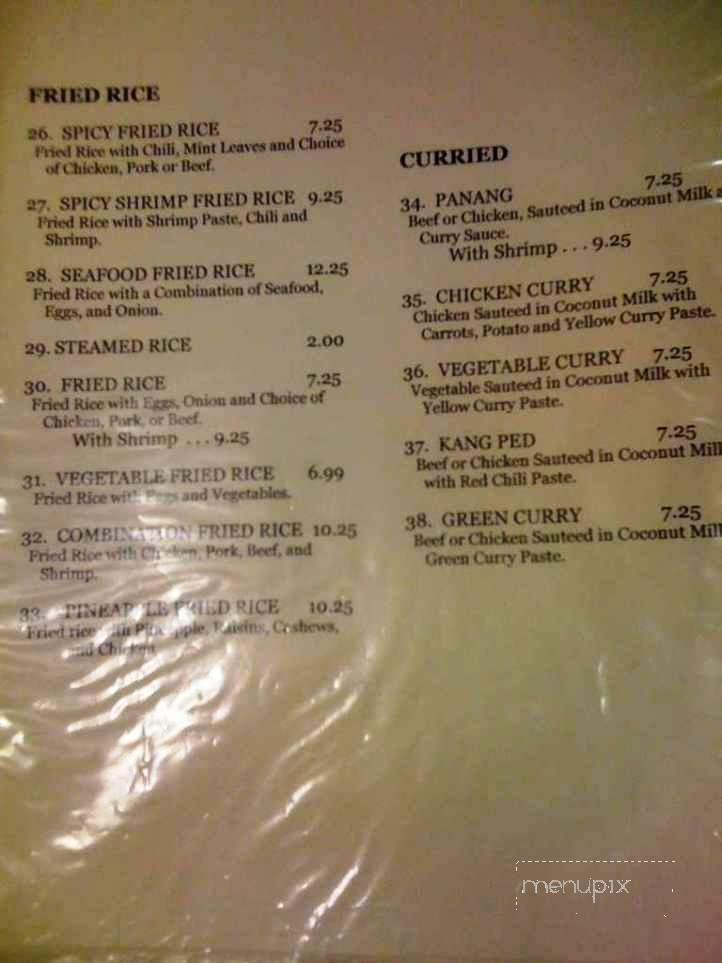 Prommares Thai Food - Las Vegas, NV menu_pic