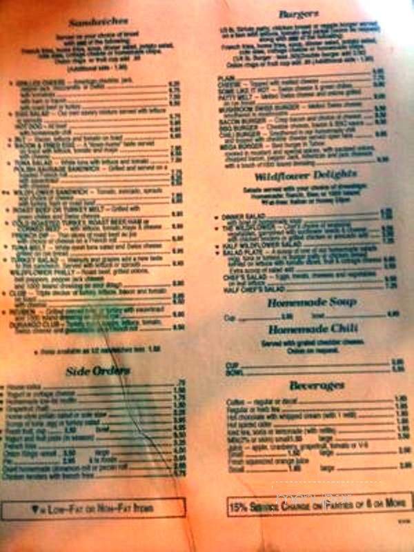 Wildflower Cafe - Incline Village, NV menu_pic