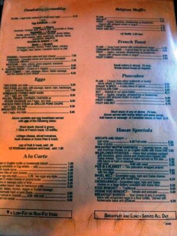Wildflower Cafe - Incline Village, NV menu_pic