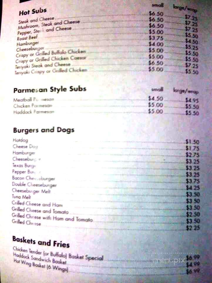 Sandy's Variety Store & Sub - Manchester, NH menu_pic