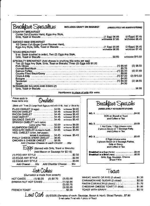 Anne & Bill's Restaurant - Forest Park, GA menu_pic