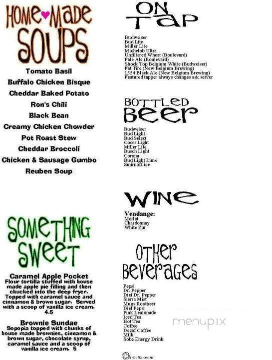 Brick House Cafe & Pub - Smithville, MO menu_pic