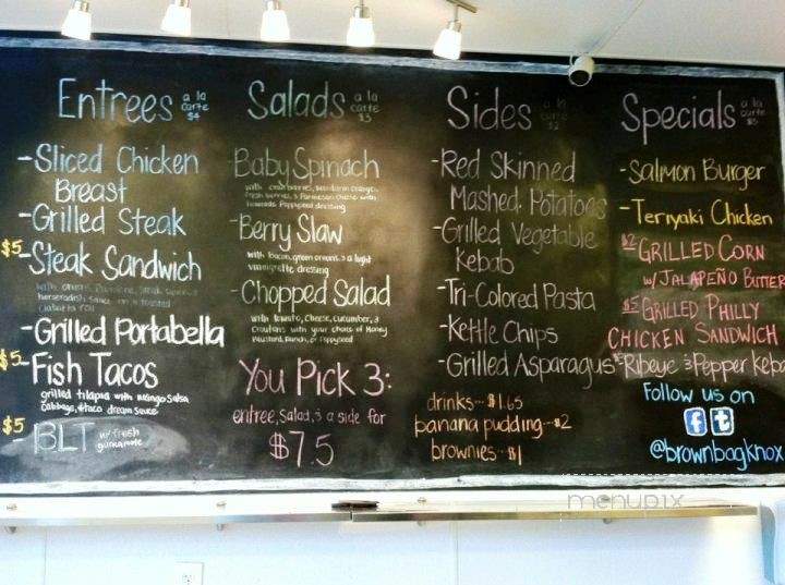 Brown Bag - Knoxville, TN menu_pic