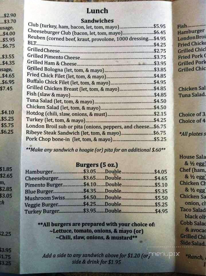 Coffey Creek Cafe - Charlotte, NC menu_pic