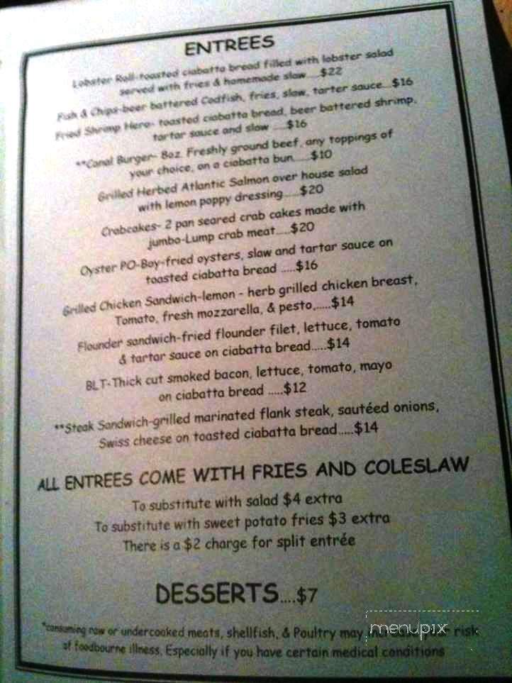 Canal Cafe & Market - Hampton Bays, NY menu_pic