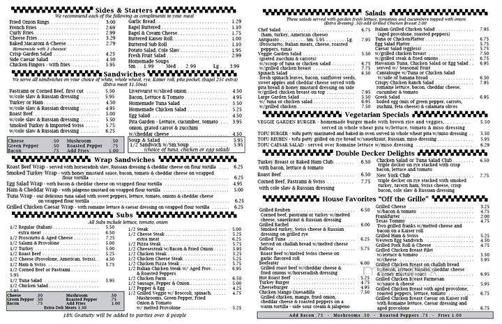 Deli On The Square - Pleasantville, NJ menu_pic