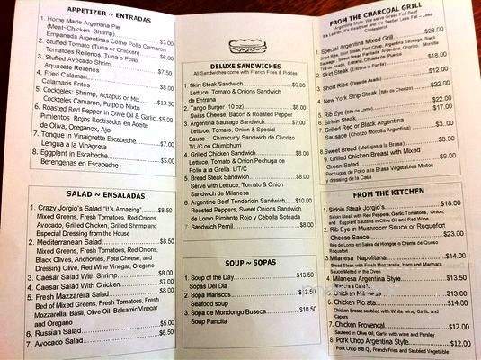 Jorgio's - Virginia Beach, VA menu_pic
