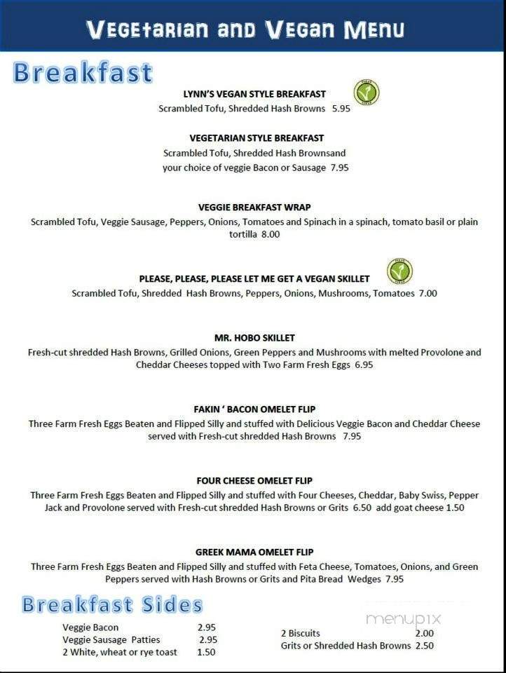Nick's Diner - Wilmington, NC menu_pic