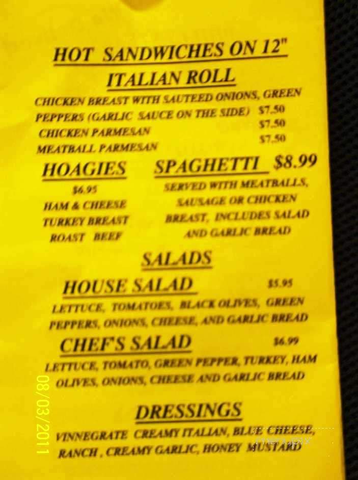 Philly's Pizza - Alexandria, LA menu_pic