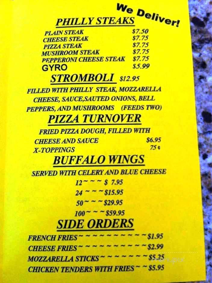 Menu of Philly's Pizza in Alexandria, LA 71301