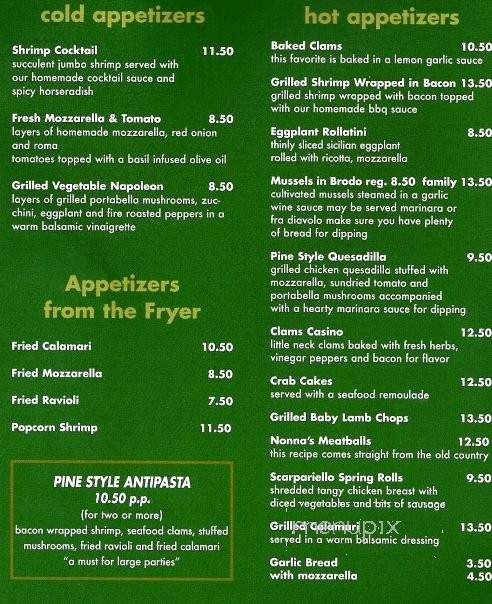 Pine Restaurant Of Queens - Corona, NY menu_pic
