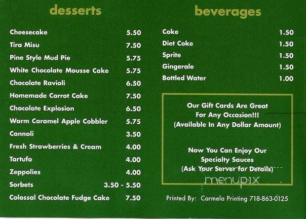 Pine Restaurant Of Queens - Corona, NY menu_pic