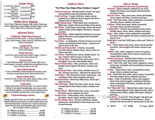 Pizza Brothers - Sandusky, OH menu_pic