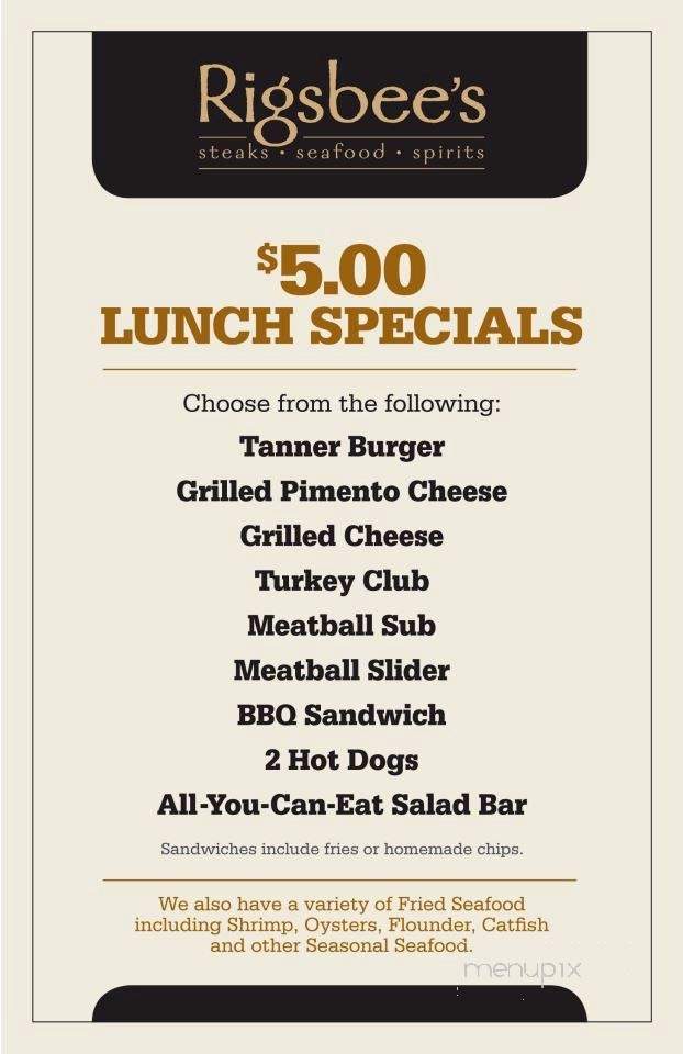 Rigsbee's - Louisburg, NC menu_pic