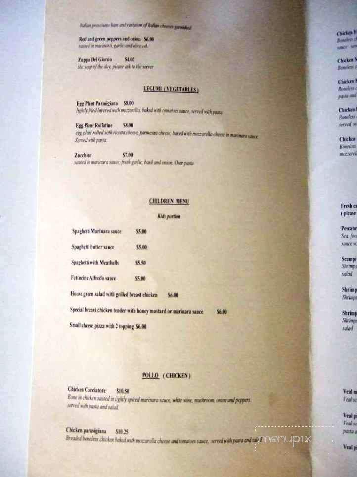 Sapore D'Italia Italian Ristorante and Pizzeria - Alexandria, VA menu_pic