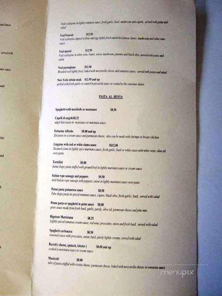 Sapore D'Italia Italian Ristorante and Pizzeria - Alexandria, VA menu_pic