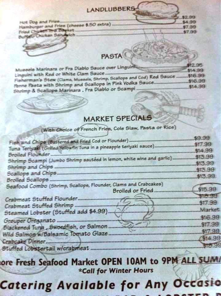 Shore Fresh Seafood Market & Restaurant - Point Pleasant, NJ menu_pic