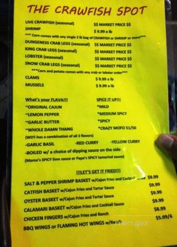 The Crawfish Spot - Clovis, CA menu_pic