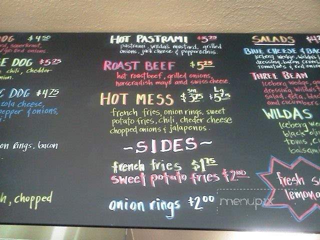 Wilda's Grill - Redding, CA menu_pic