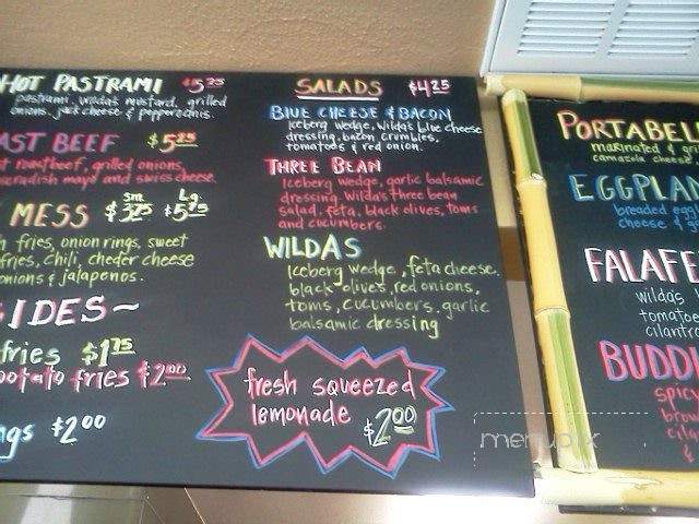Wilda's Grill - Redding, CA menu_pic