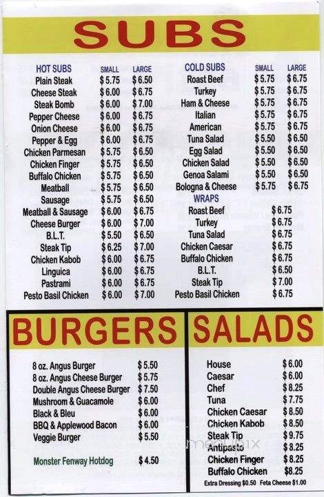 harbor Lights Pizza - Rockport, MA menu_pic