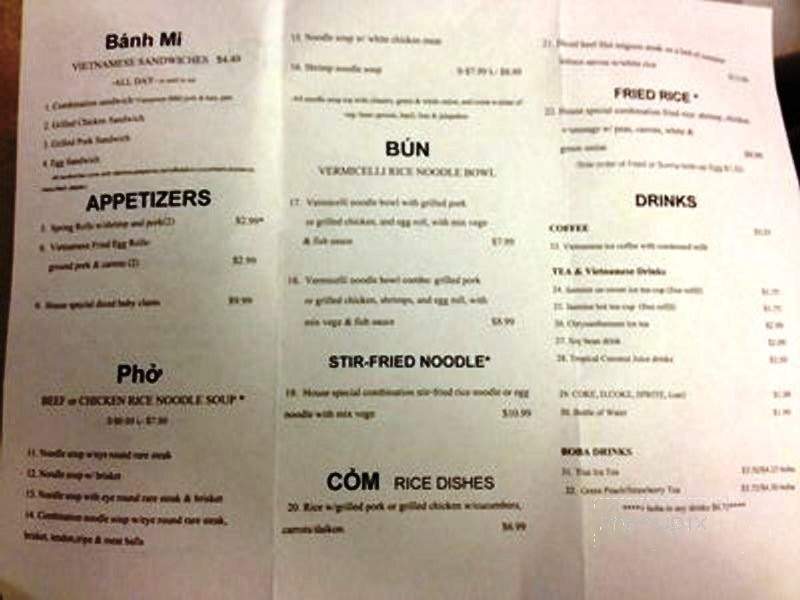 Pho PCH - Redondo Beach, CA menu_pic
