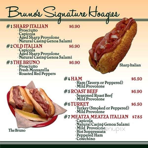 Bruno's Old Style Hoagies - Palmyra, PA menu_pic