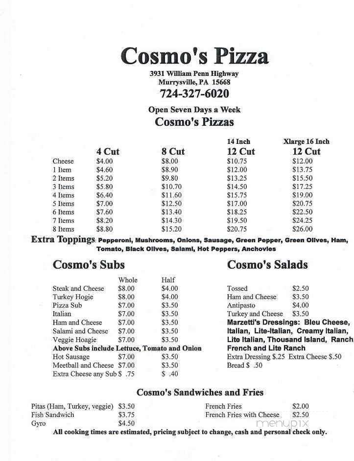 /3805593/Cosmos-Pizza-Murrysville-PA - Murrysville, PA