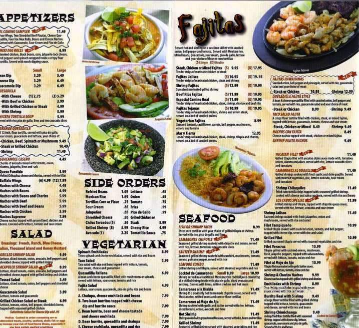 El Metate - Hixson, TN menu_pic
