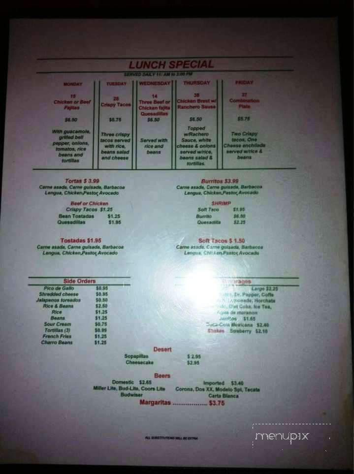 El Centinela - League City, TX menu_pic