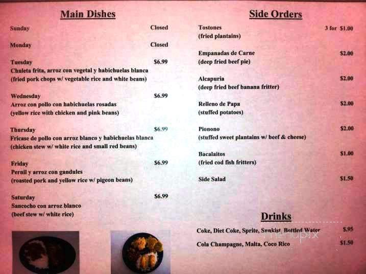 Rincon Boricua - Fort Walton Beach, FL menu_pic