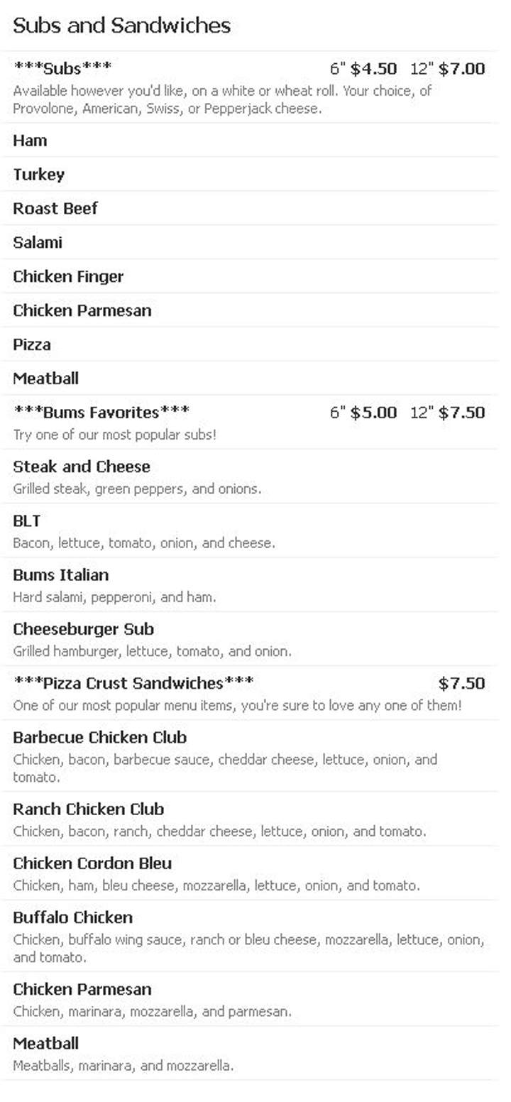 3 Bums Pizza - Belfast, NY menu_pic