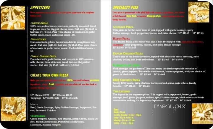 Achilles Pizza - Jeffersonville, IN menu_pic