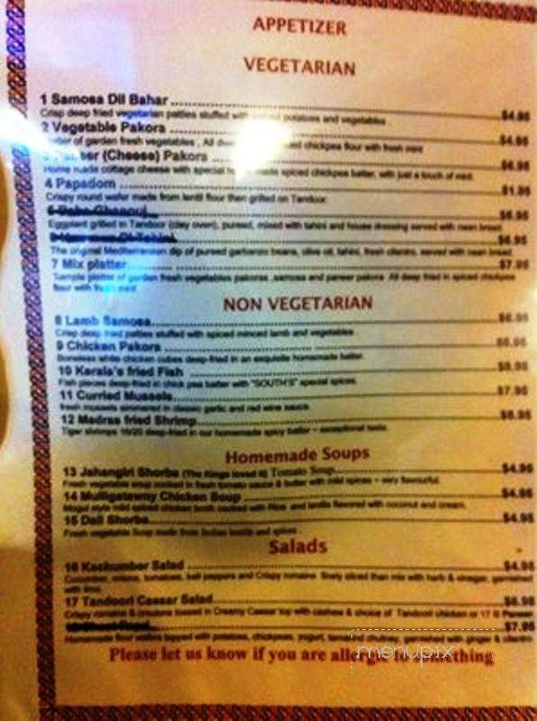 Curry Bistro - Everett, WA menu_pic