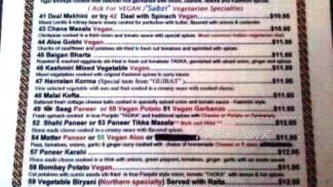 Curry Bistro - Everett, WA menu_pic