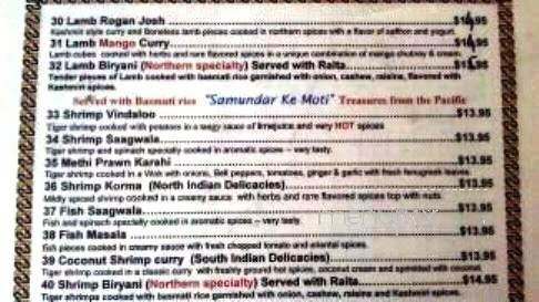 Curry Bistro - Everett, WA menu_pic