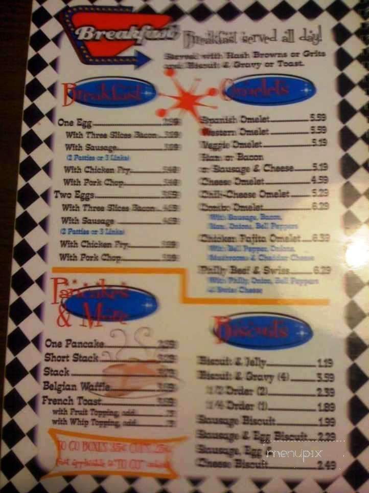 Dixie Diner - Nicoma Park, OK menu_pic