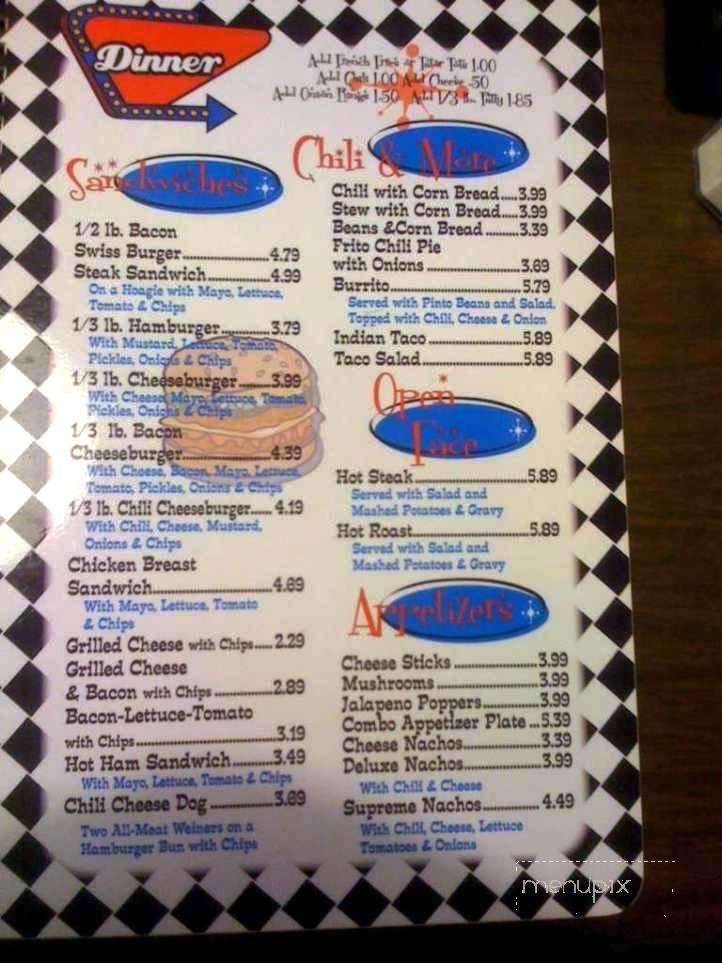 Dixie Diner - Nicoma Park, OK menu_pic