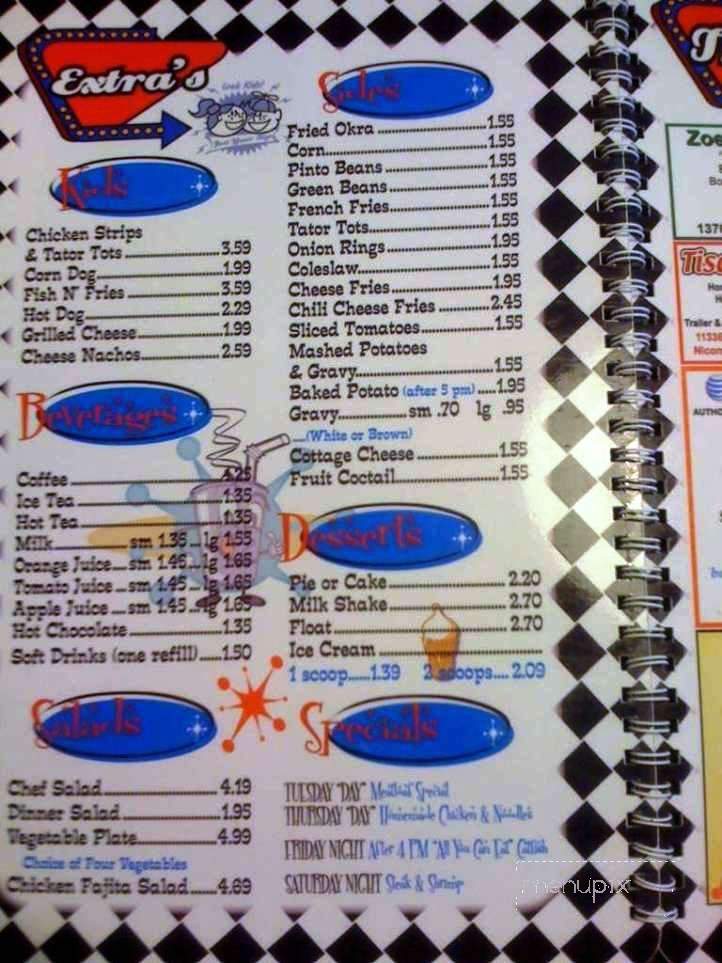 Dixie Diner - Nicoma Park, OK menu_pic