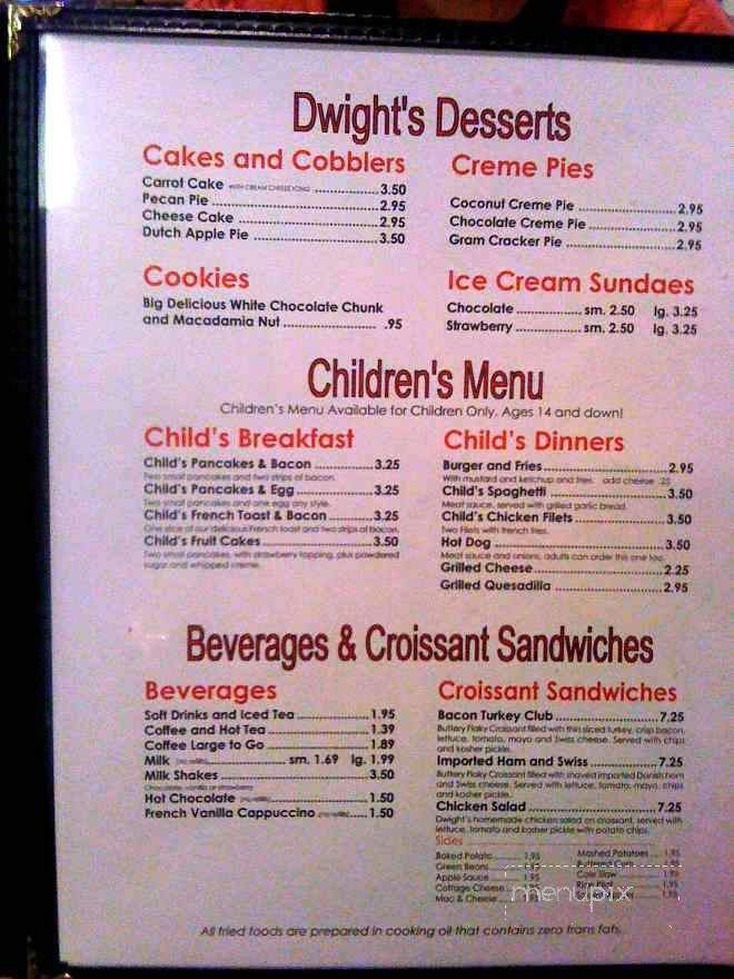 Dwight's of St Albans - Saint Albans, WV menu_pic